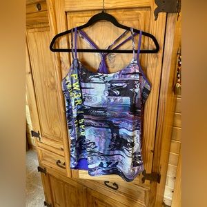 Reebok purple graphic fitness tank top XL